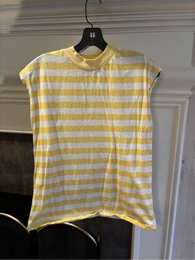 ASOS Yellow and White Striped Muscle Tee